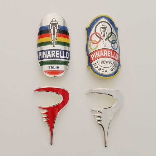 Metal head badge - head, bike